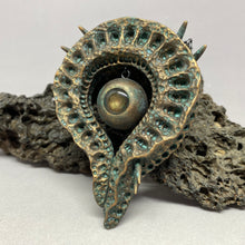 Load image into Gallery viewer, Brass and Patina Monster Necklace