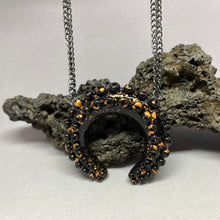 Load image into Gallery viewer, Black and Copper Tentacle Necklace Pendant
