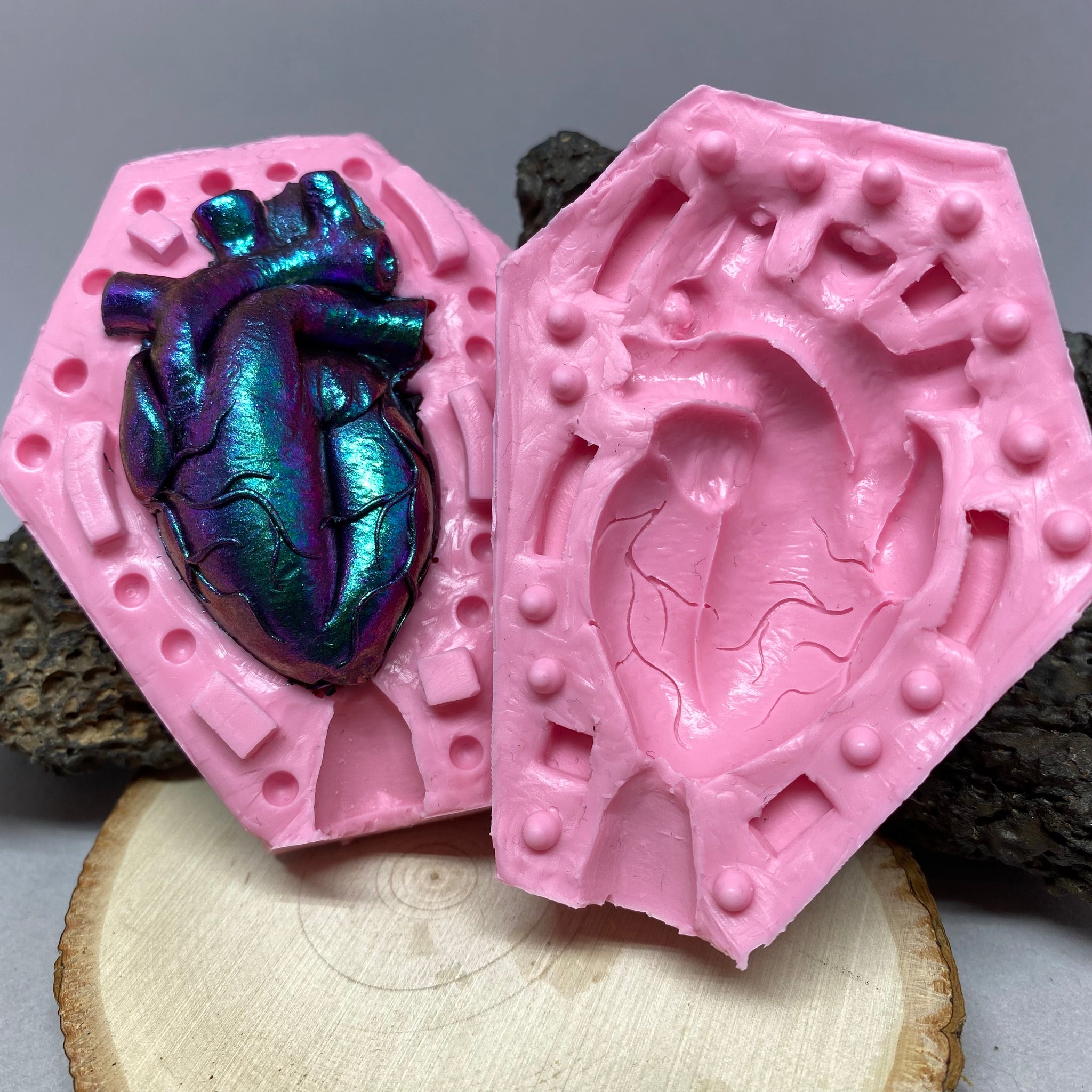 LETS RESIN Heart Shape Resin Molds Anatomical Heart Resin Molds Silicone  Lar